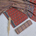 Rust Ajrakh Mandala 3-Piece Cotton Suit Set_SS112